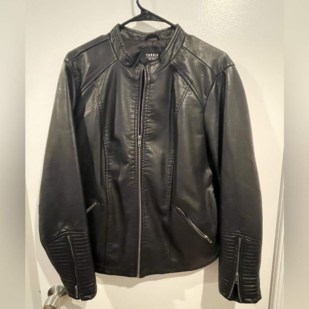 Black leather jacket